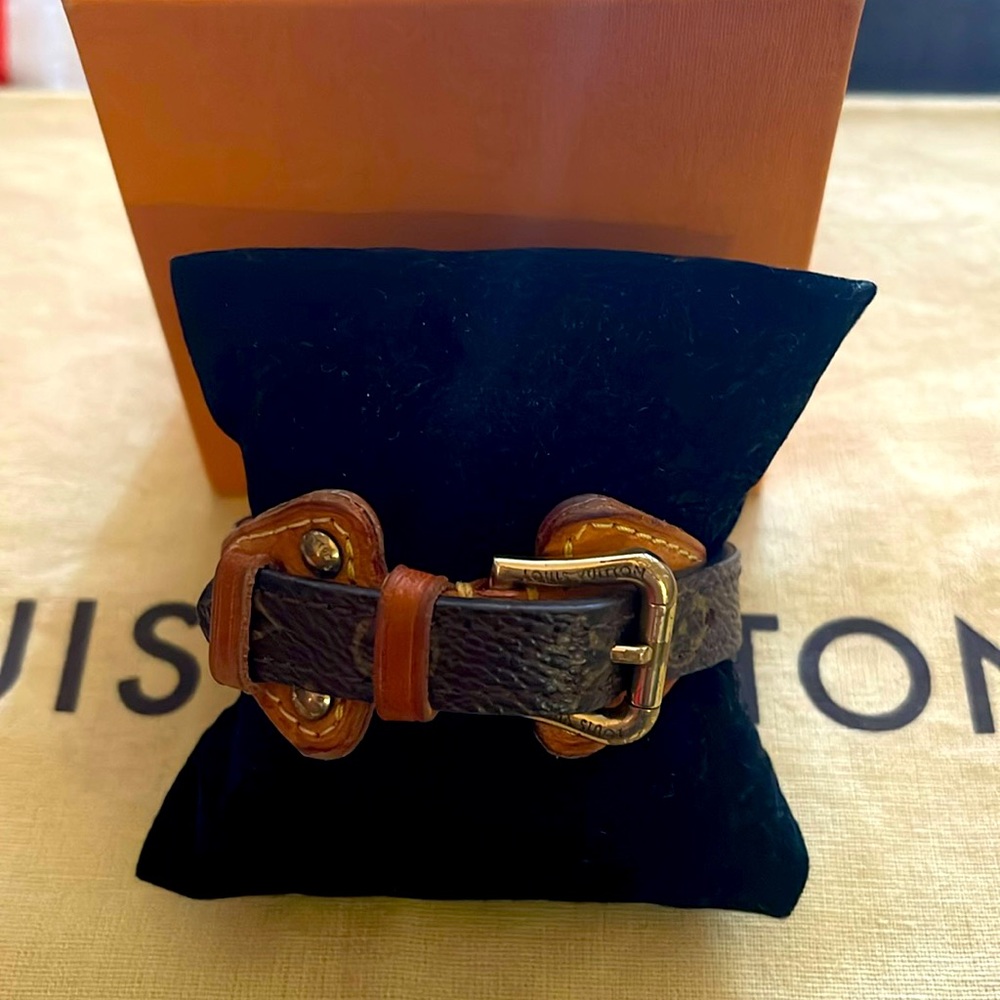Louis Vuitton Leather Monogram Bracelet